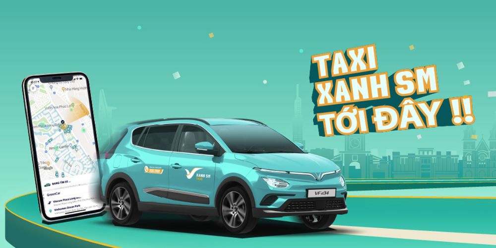 đặt taxi xanh sm
