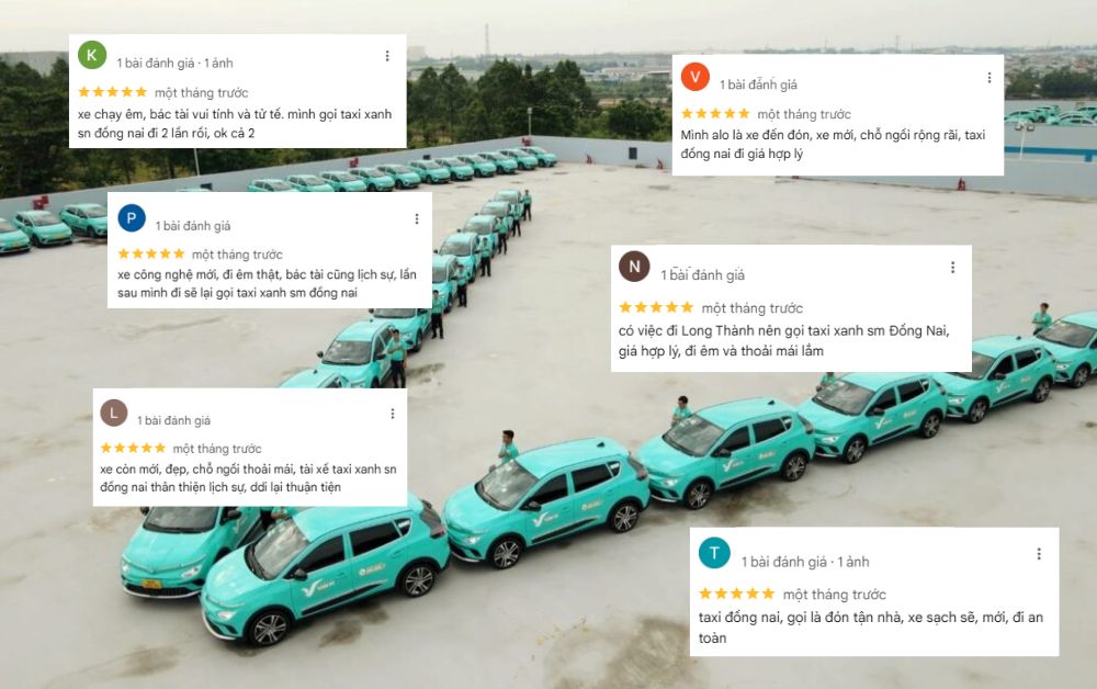 taxi xanh sm trảng bom