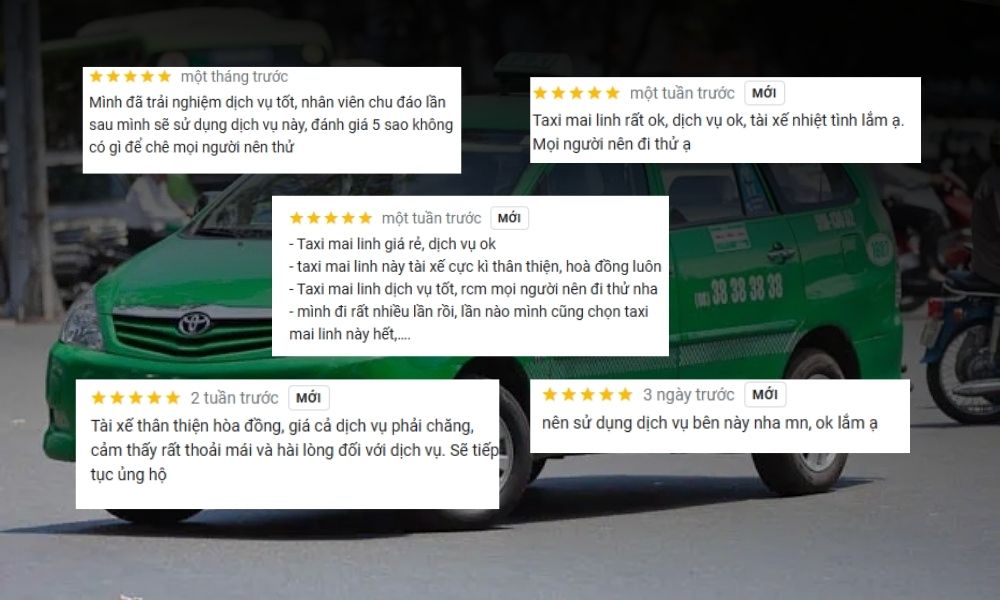 taxi mai linh phục vụ khách