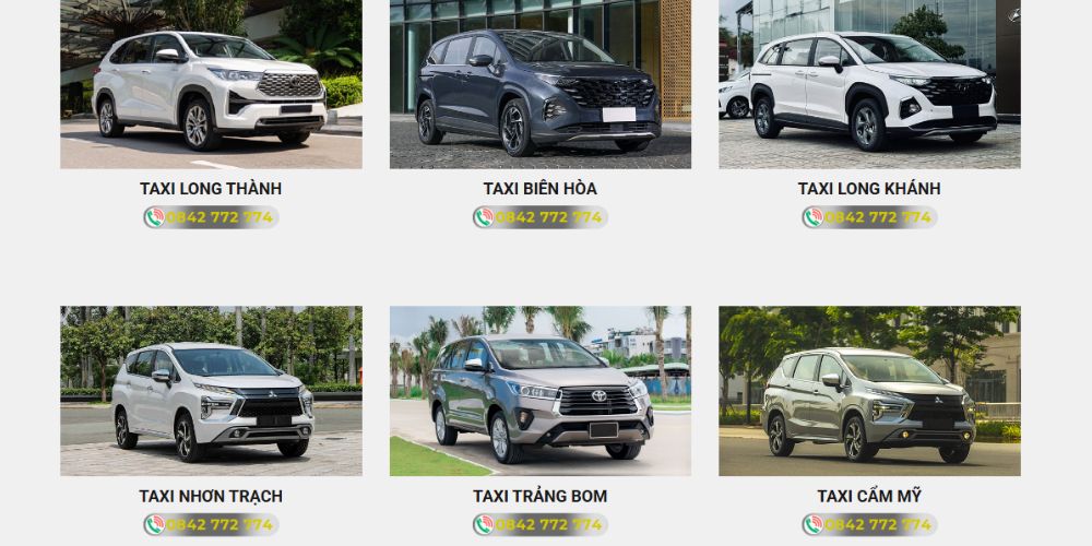 đặt taxi long thành