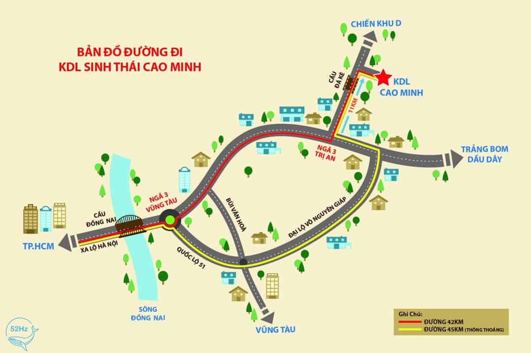 Đường đến khu du lịch Cao Minh